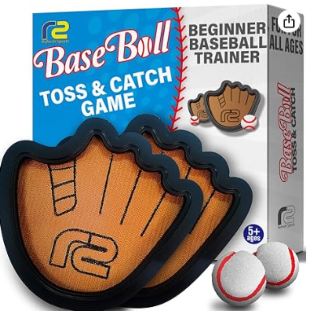 Beginner Toss and Catch Ball Set Kids Baseball Training Glove Toy Paddle